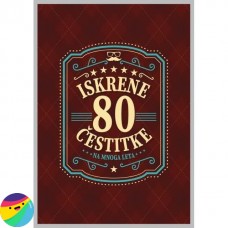 Voščilnica za 80 let - Rjava Voščilnica za 80 let - Rjava